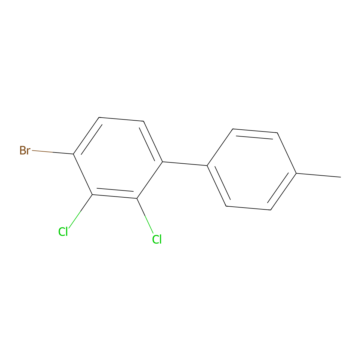 4-Bromo-2,3-dichloro-4'-methyl-1,1'-biphenyl molecular structure, CAS 2969348-91-0