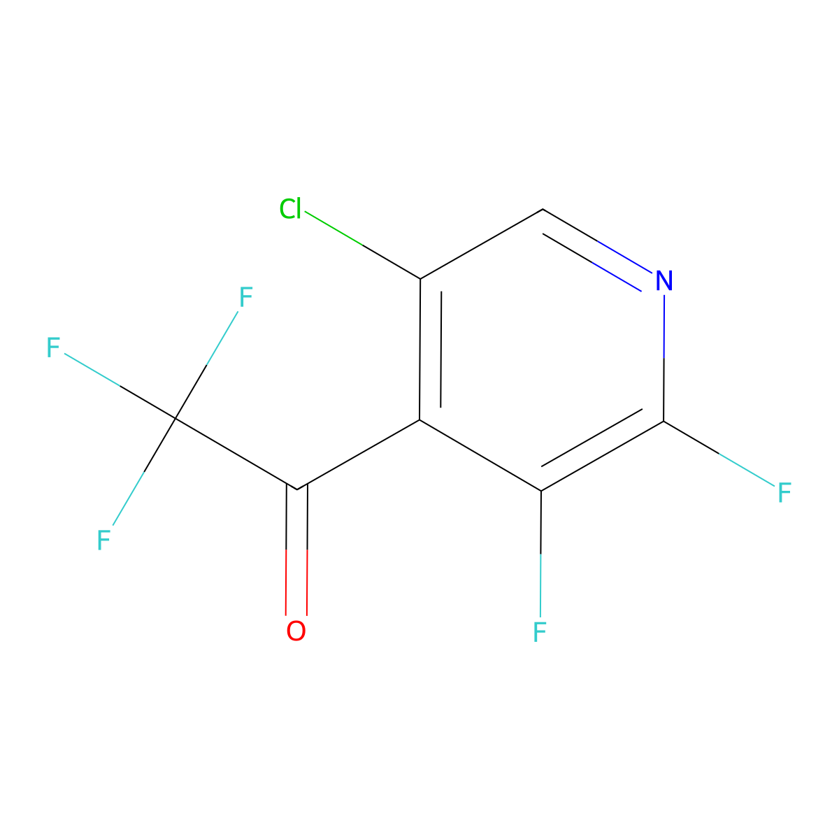 1-(5-Chloro-2,3-difluoropyridin-4-yl)-2,2,2-trifluoroethanone molecular structure, CAS 2969349-70-8