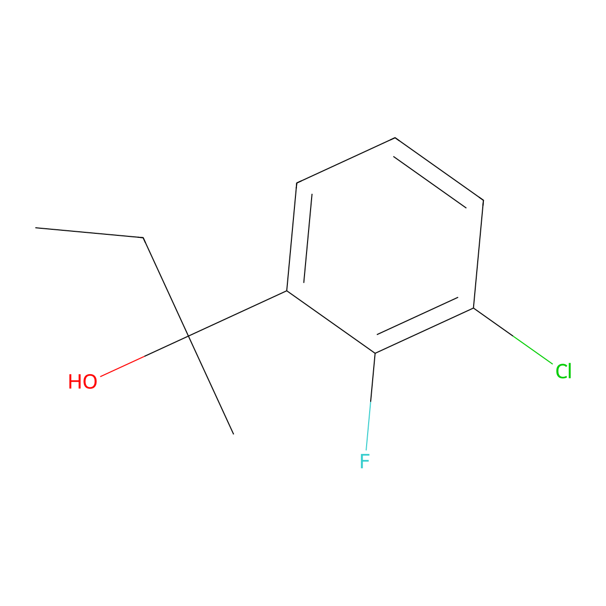 2-(3-Chloro-2-fluorophenyl)butan-2-ol molecular structure, CAS 2969351-80-0