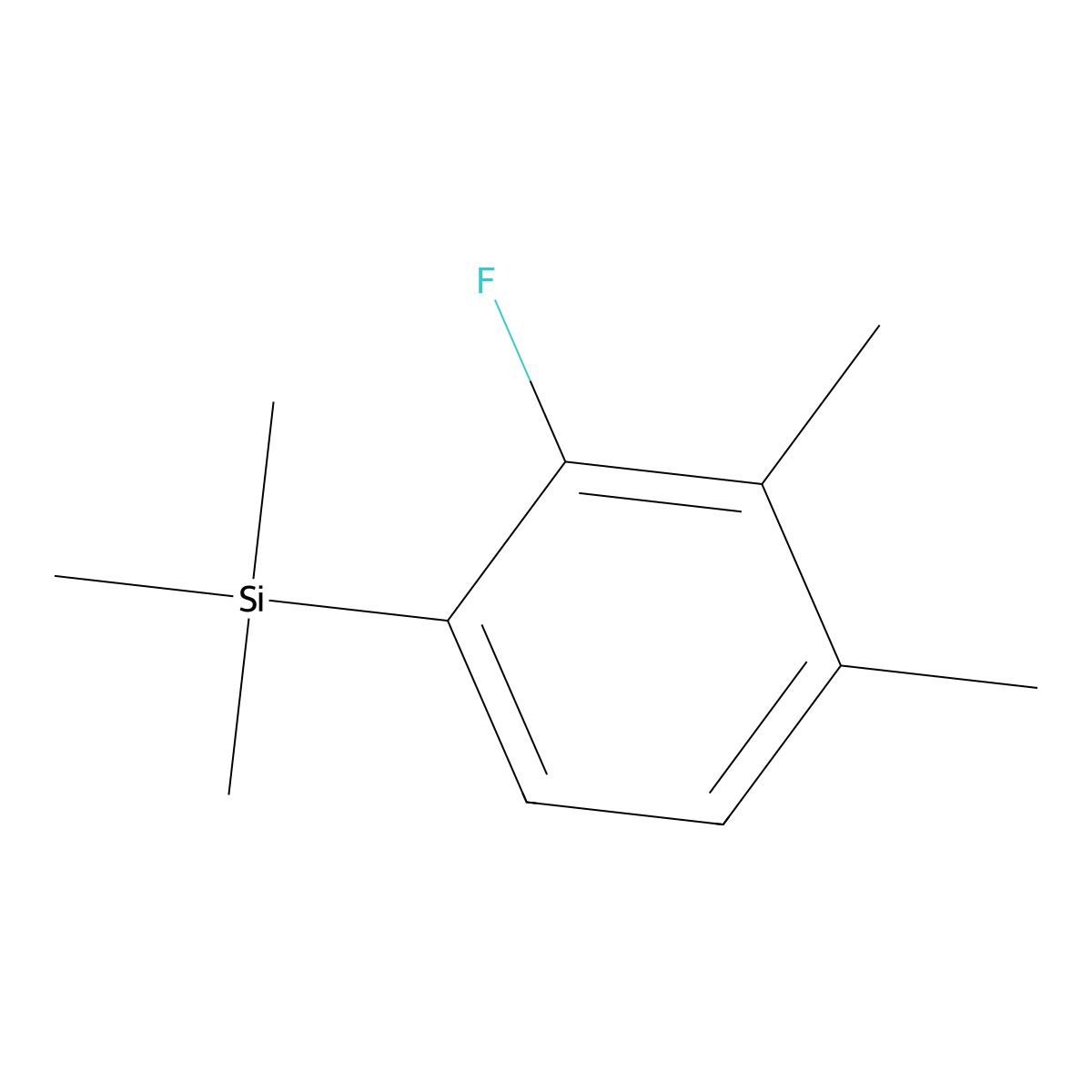 (2-Fluoro-3,4-dimethylphenyl)trimethylsilane molecular structure, CAS 2969353-28-2