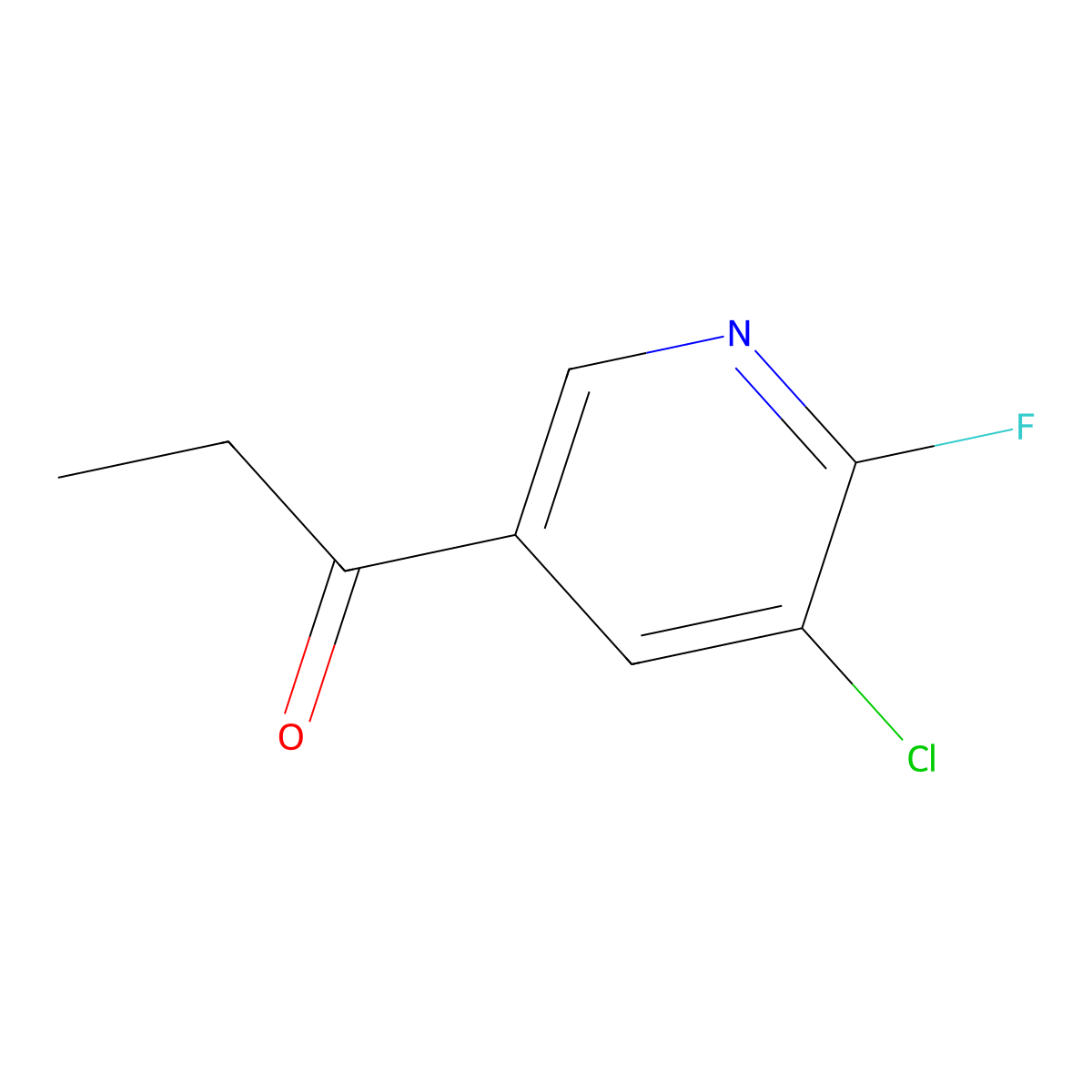 1-(5-Chloro-6-fluoropyridin-3-yl)propan-1-one molecular structure, CAS 2969353-50-0