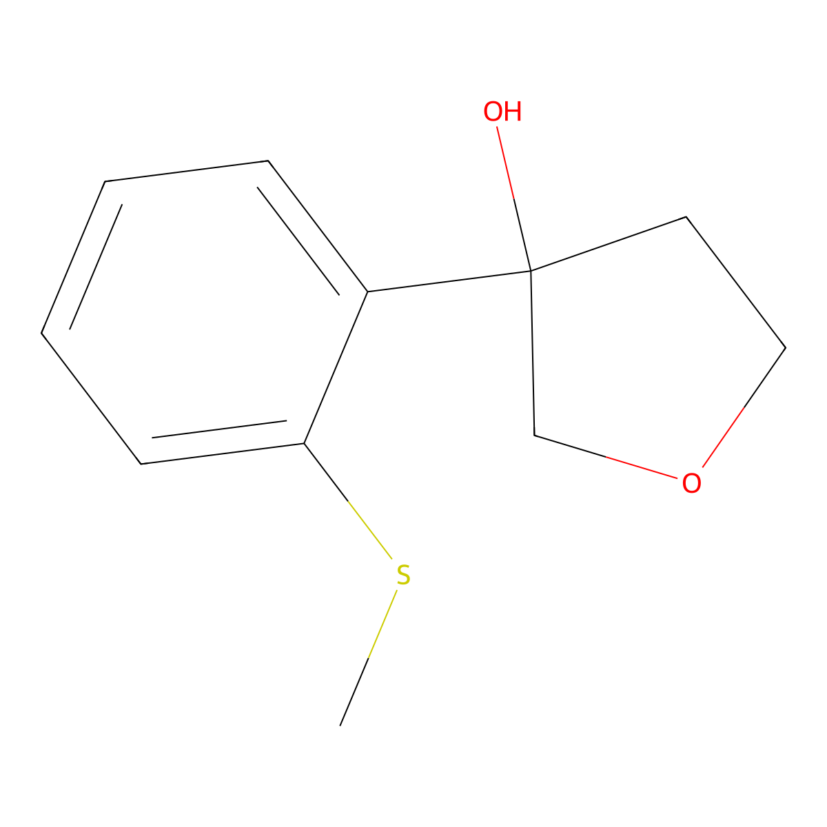3-(2-(Methylthio)phenyl)tetrahydrofuran-3-ol molecular structure, CAS 2969358-14-1