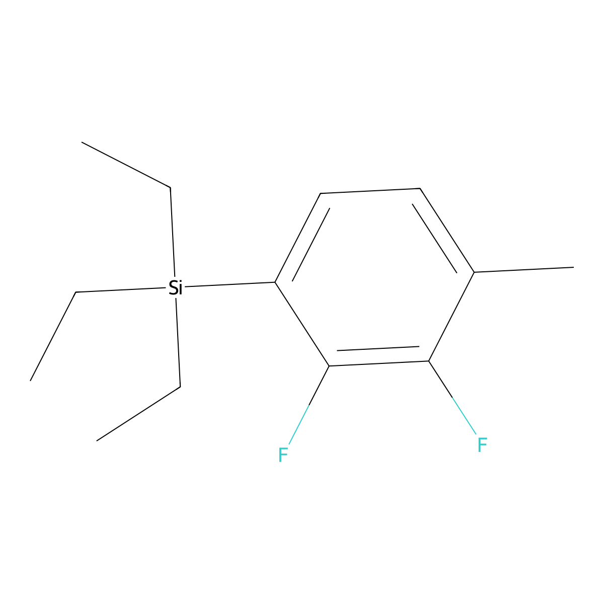 (2,3-Difluoro-4-methylphenyl)triethylsilane molecular structure, CAS 2969361-52-0