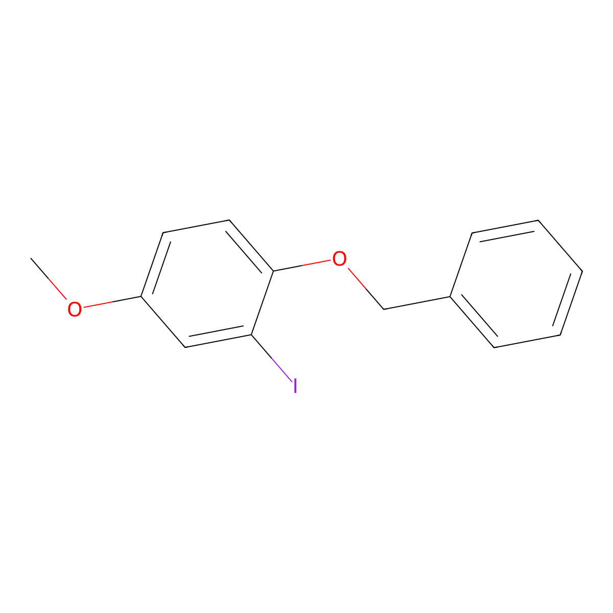 1-(Benzyloxy)-2-iodo-4-methoxybenzene molecular structure, CAS 2969361-77-9
