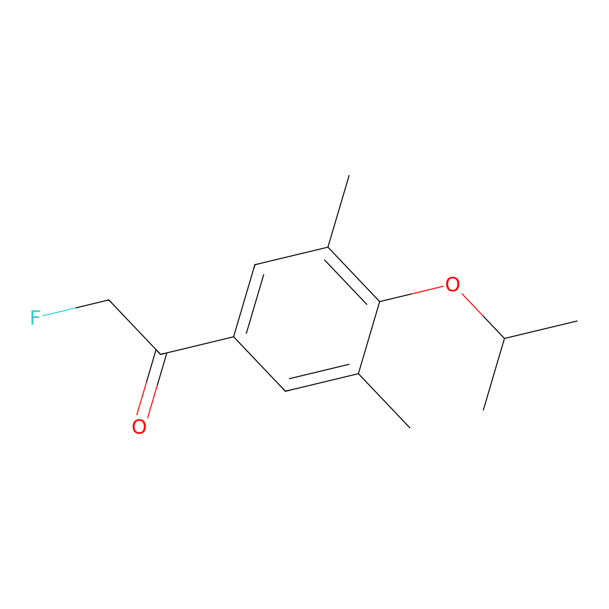 2-Fluoro-1-(4-isopropoxy-3,5-dimethylphenyl)ethanone molecular structure, CAS 2969361-94-0