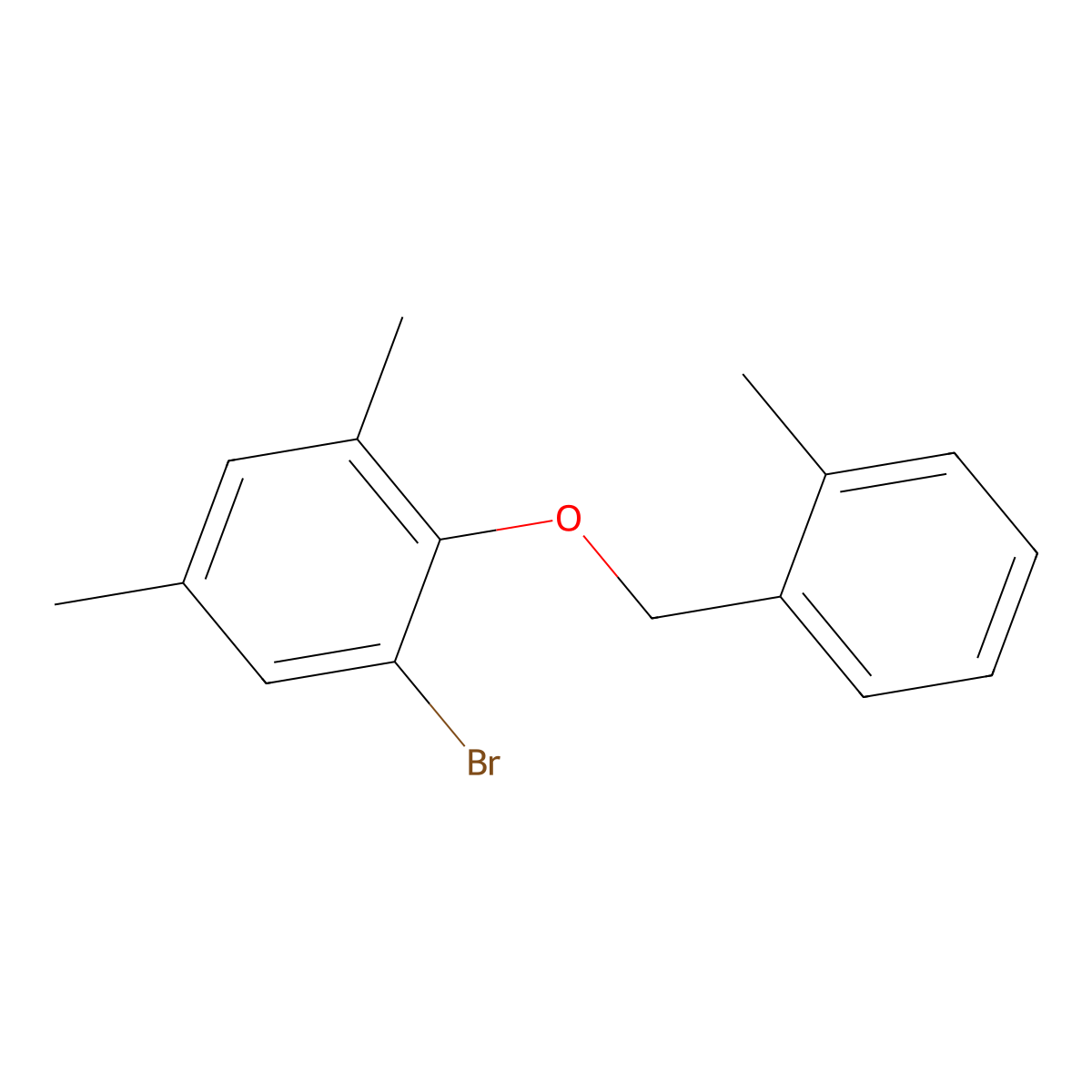 1-Bromo-3,5-dimethyl-2-((2-methylbenzyl)oxy)benzene molecular structure, CAS 2969362-08-9