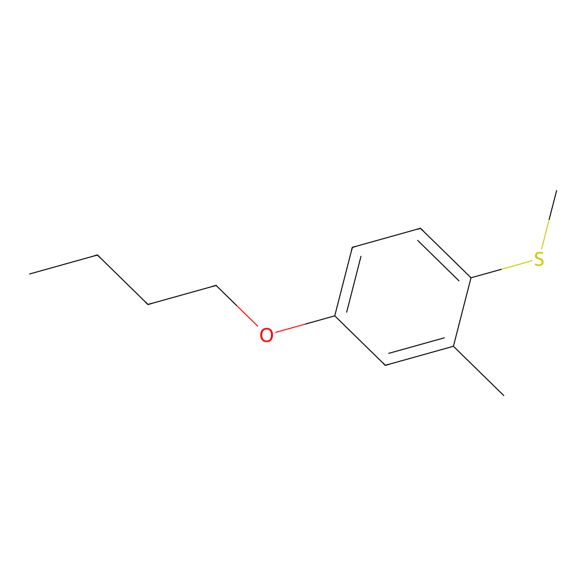 (4-Butoxy-2-methylphenyl)(methyl)sulfane molecular structure, CAS 2969362-70-5