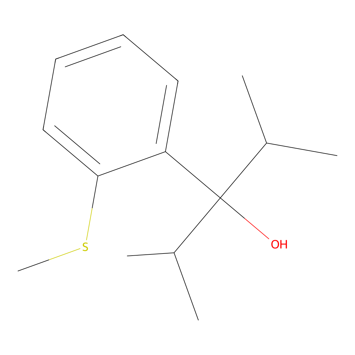 2,4-Dimethyl-3-(2-(methylthio)phenyl)pentan-3-ol molecular structure, CAS 2969362-72-7