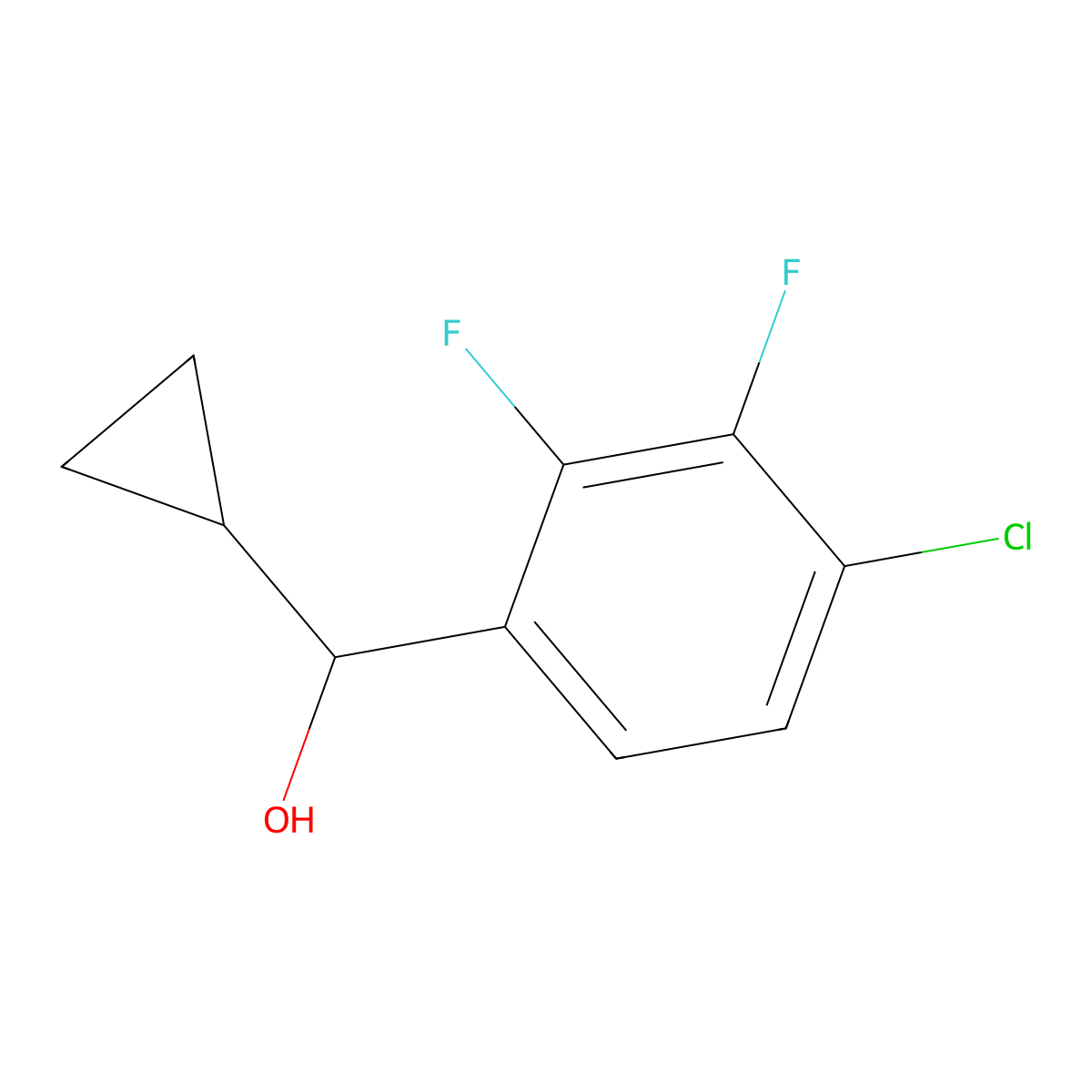 (4-Chloro-2,3-difluorophenyl)(cyclopropyl)methanol molecular structure, CAS 2969363-94-6
