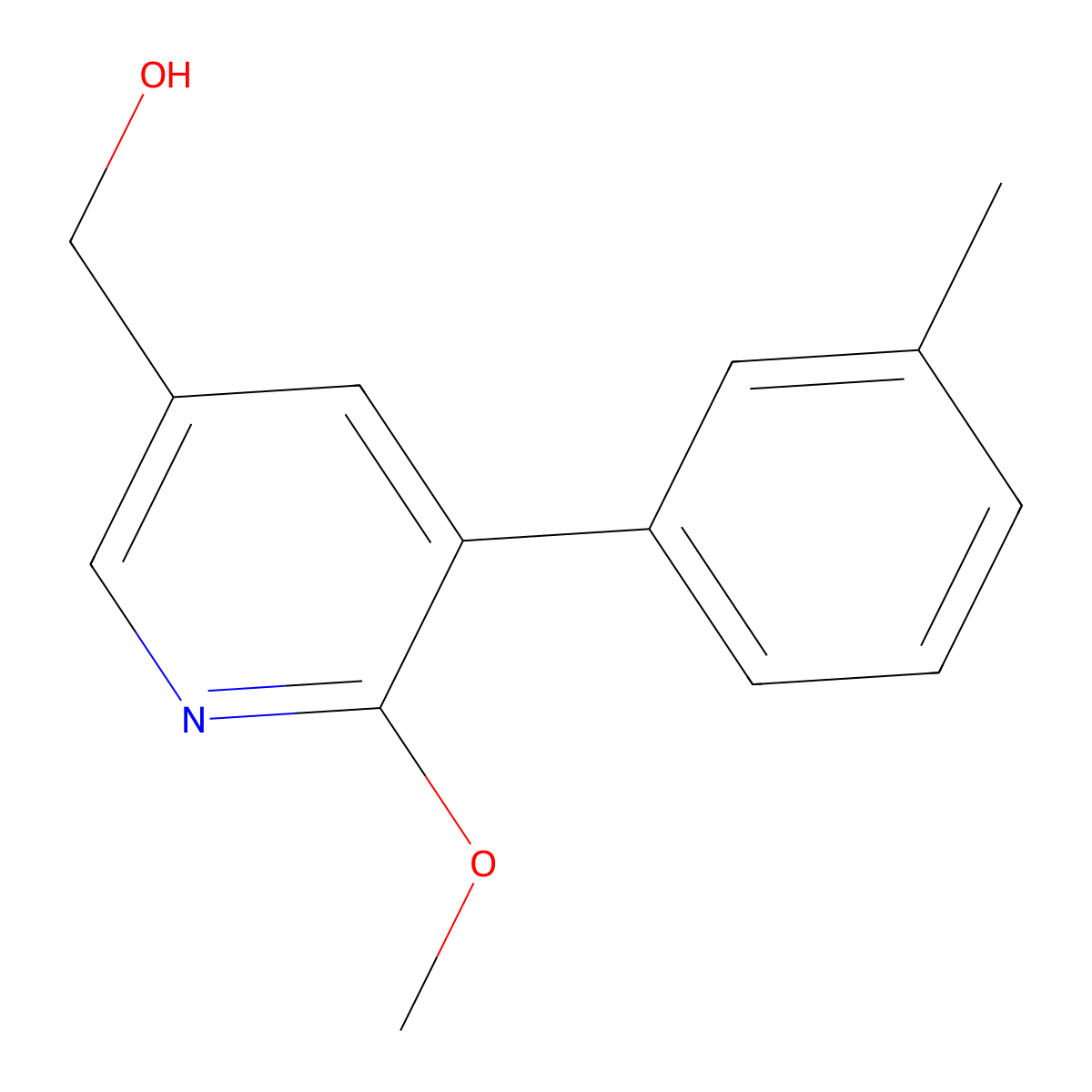(6-Methoxy-5-(m-tolyl)pyridin-3-yl)methanol molecular structure, CAS 2969364-37-0