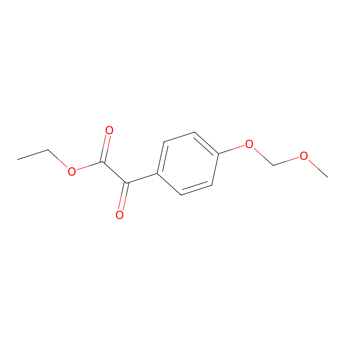 Ethyl 2-(4-(methoxymethoxy)phenyl)-2-oxoacetate molecular structure, CAS 2969366-08-1
