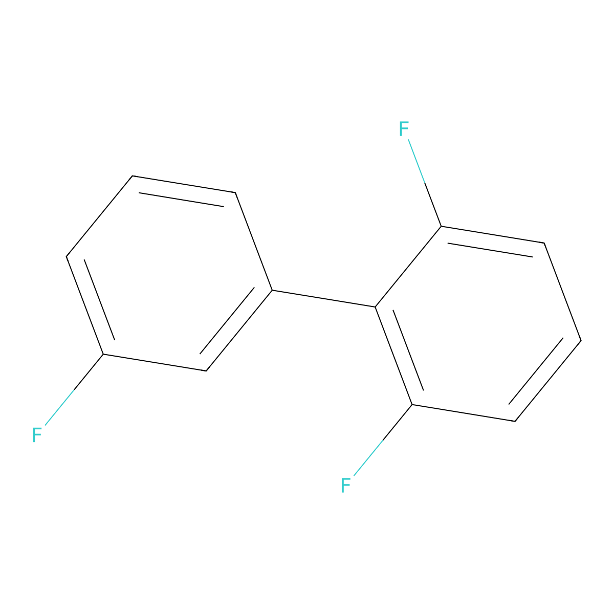 2,3',6-Trifluoro-1,1'-biphenyl molecular structure, CAS 2969366-49-0