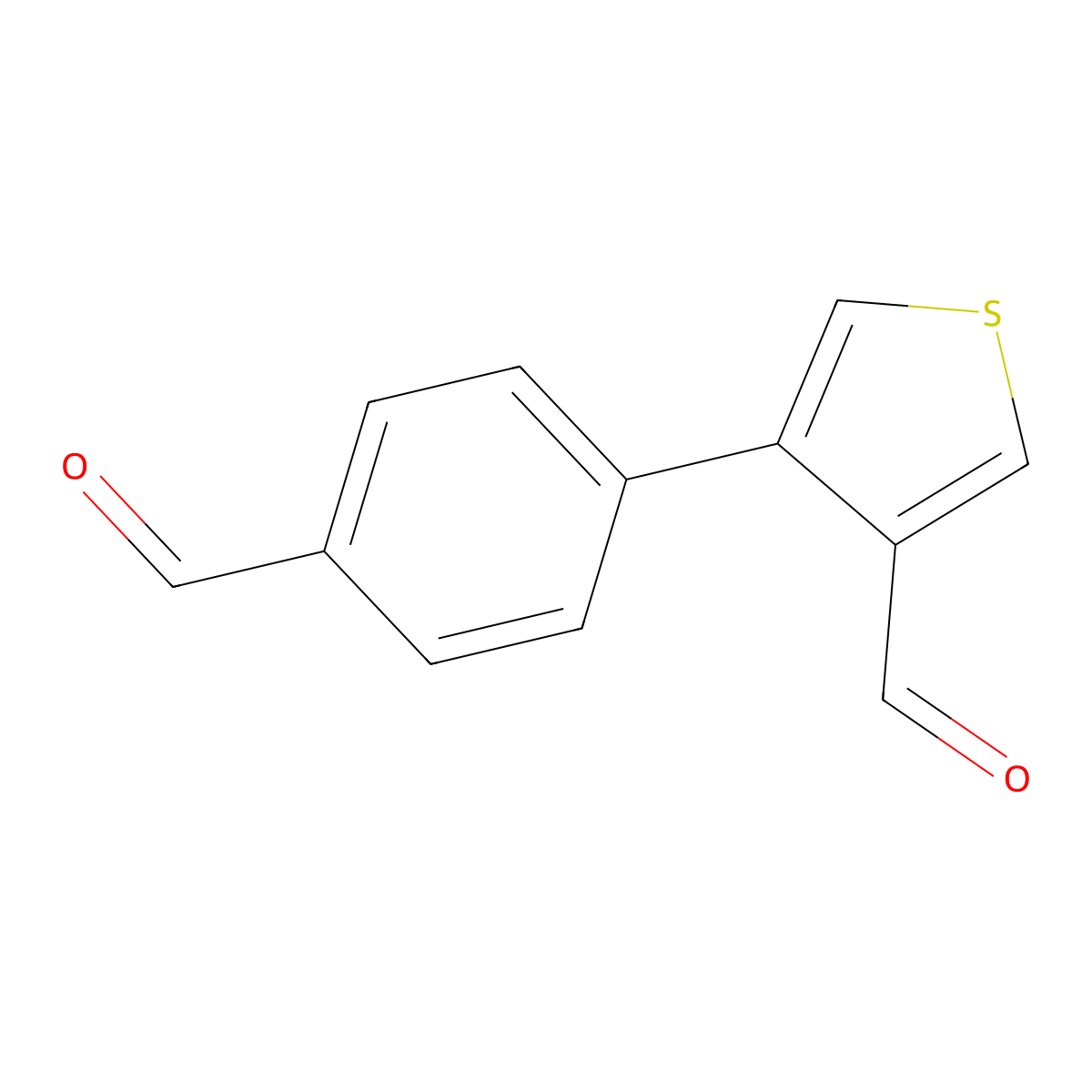 4-(4-Formylphenyl)thiophene-3-carbaldehyde molecular structure, CAS 2969367-06-2