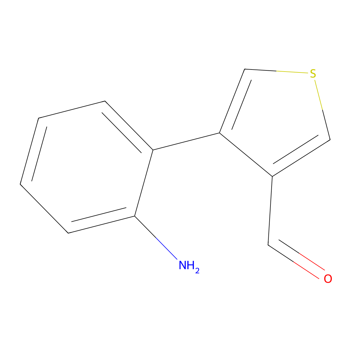 4-(2-Aminophenyl)thiophene-3-carbaldehyde molecular structure, CAS 2969367-08-4