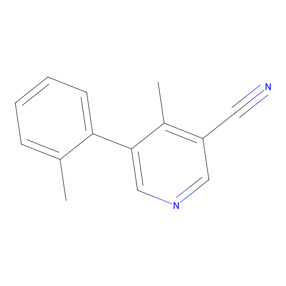 4-Methyl-5-(o-tolyl)nicotinonitrile molecular structure, CAS 2969371-84-2