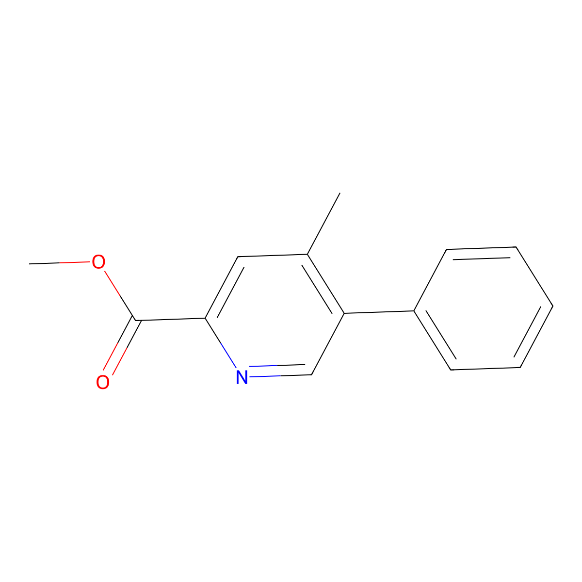 Methyl 4-methyl-5-phenylpicolinate molecular structure, CAS 2969371-94-4