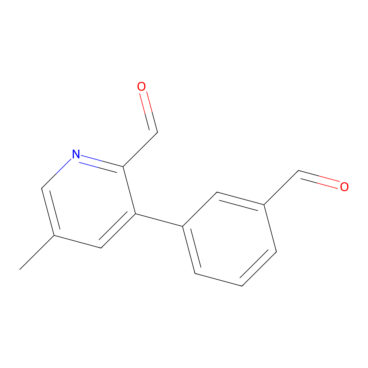 3-(3-Formylphenyl)-5-methylpicolinaldehyde molecular structure, CAS 2969372-22-1