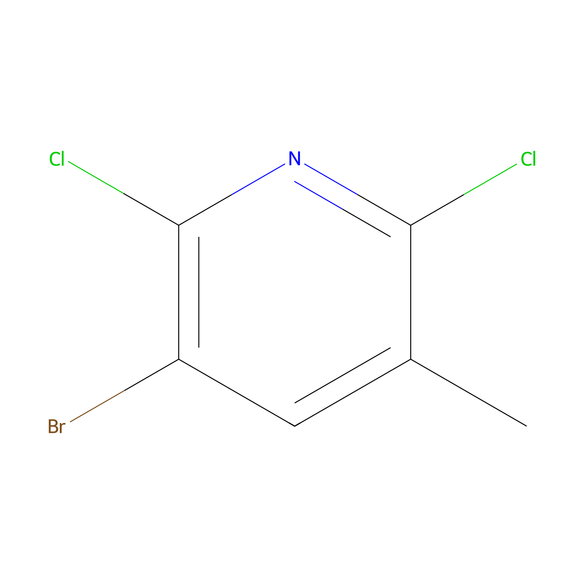 3-Bromo-2,6-dichloro-5-methylpyridine molecular structure, CAS 2969374-34-1