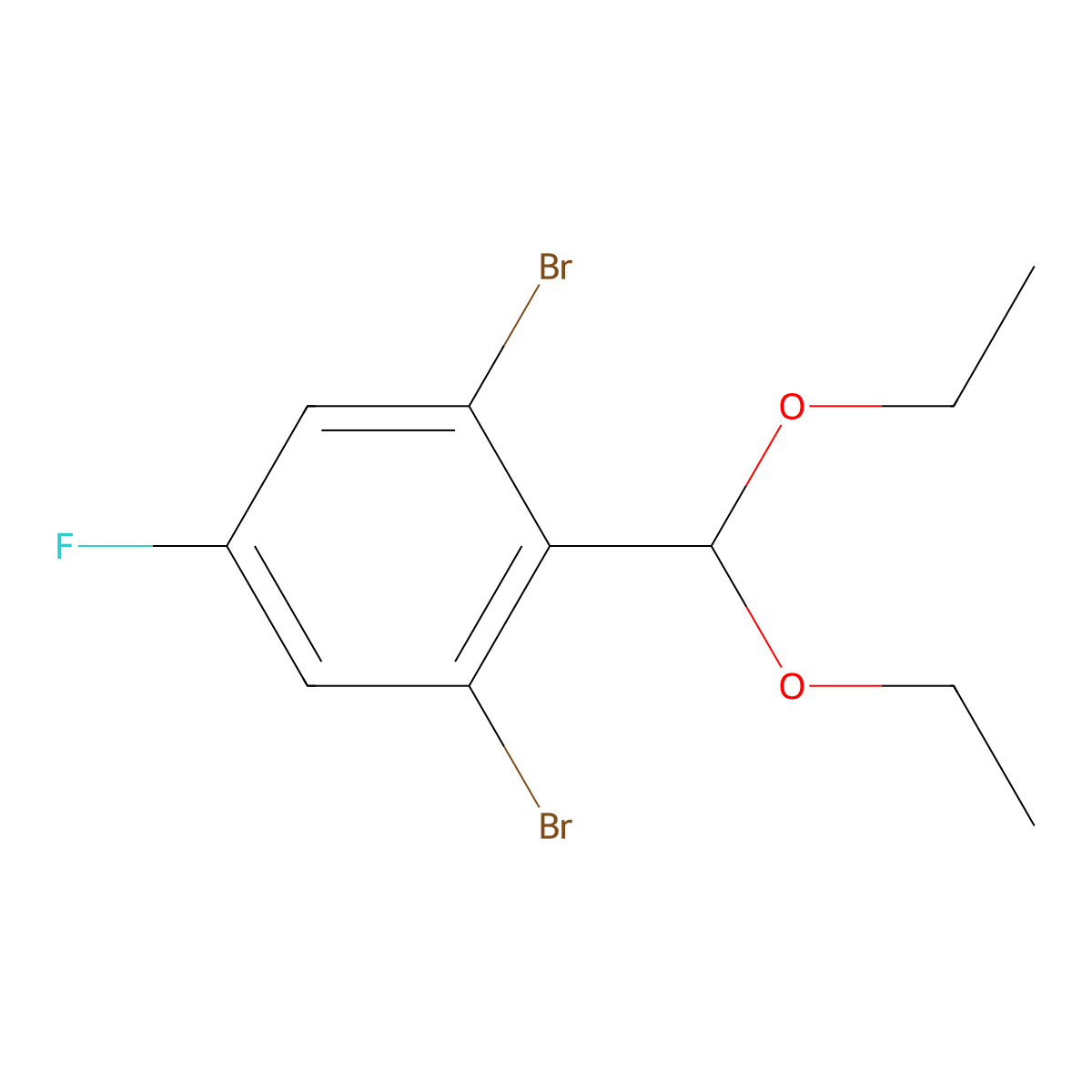 1,3-Dibromo-2-(diethoxymethyl)-5-fluorobenZene molecular structure, CAS 2969375-22-0