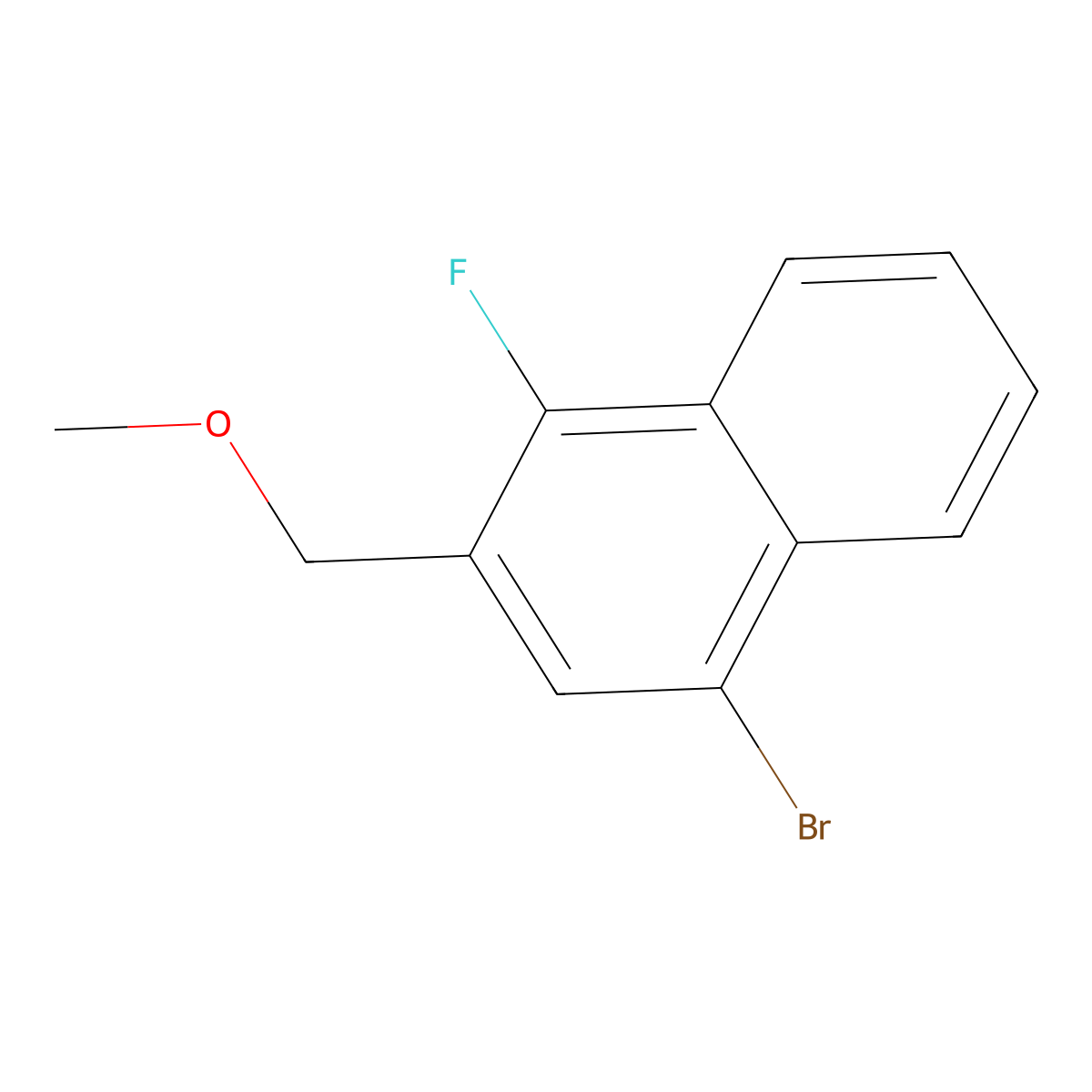 4-Bromo-1-fluoro-2-(methoxymethyl)naphthalene molecular structure, CAS 2969376-10-9