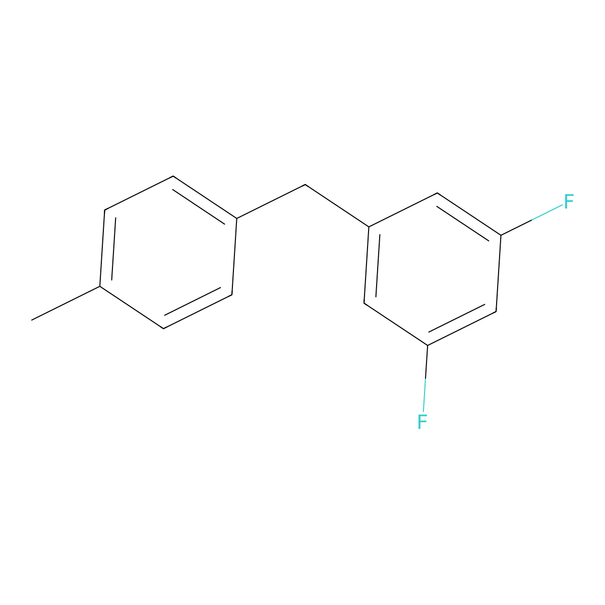 1,3-Difluoro-5-(4-methylbenzyl)benzene molecular structure, CAS 2969376-12-1