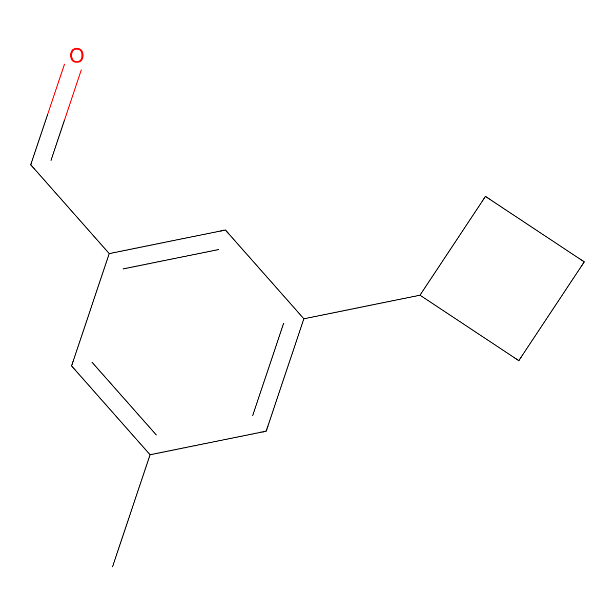 3-Cyclobutyl-5-methylbenzaldehyde molecular structure, CAS 2969376-32-5