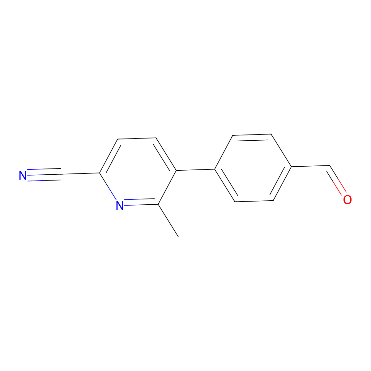 5-(4-Formylphenyl)-6-methylpicolinonitrile molecular structure, CAS 2969377-35-1