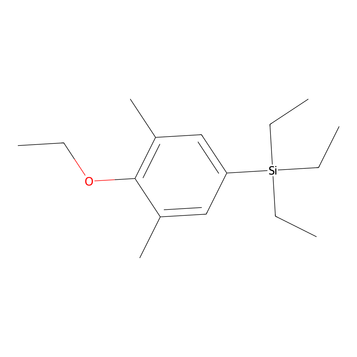 (4-Ethoxy-3,5-dimethylphenyl)triethylsilane molecular structure, CAS 2969380-48-9