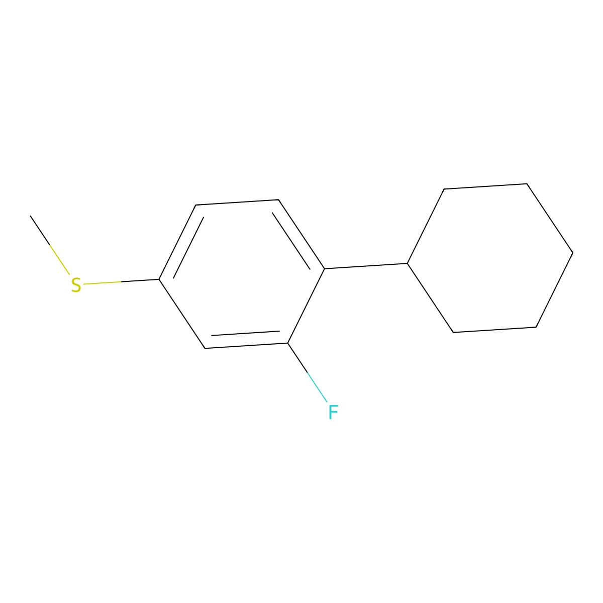 (4-Cyclohexyl-3-fluorophenyl)(methyl)sulfane molecular structure, CAS 2969382-44-1