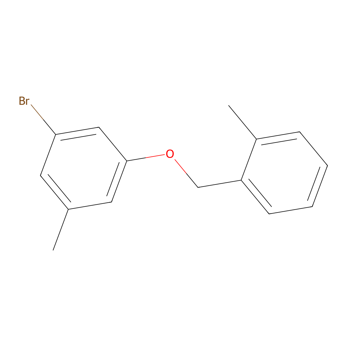 1-Bromo-3-methyl-5-((2-methylbenzyl)oxy)benzene molecular structure, CAS 2969382-99-6