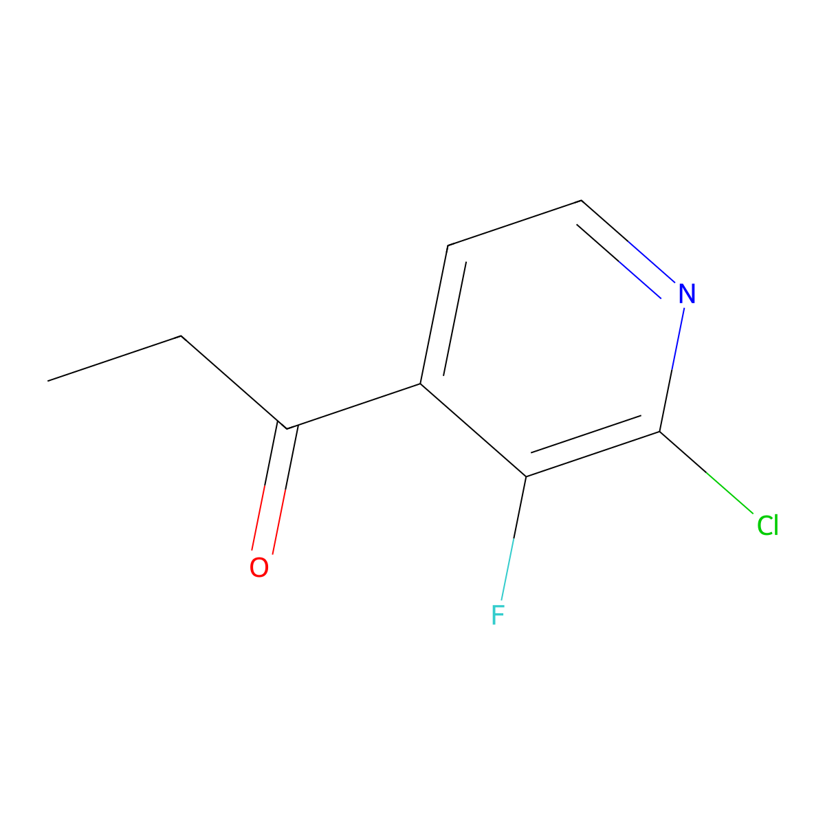 1-(2-Chloro-3-fluoropyridin-4-yl)propan-1-one molecular structure, CAS 2969383-53-5