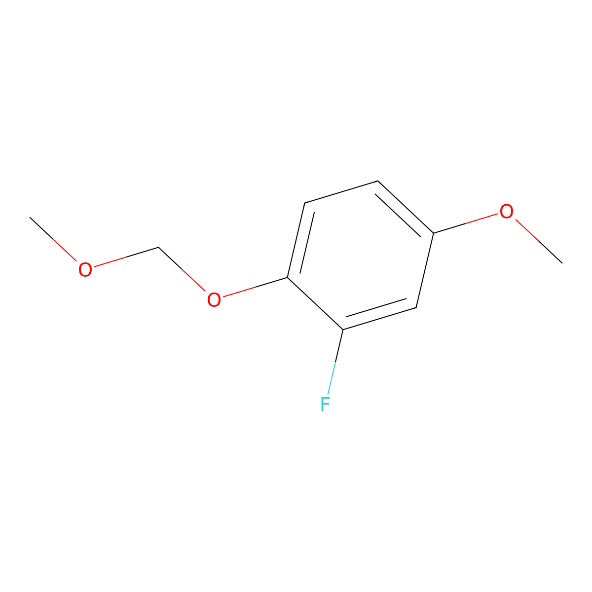 2-Fluoro-4-methoxy-1-(methoxymethoxy)benzene molecular structure, CAS 2969384-10-7