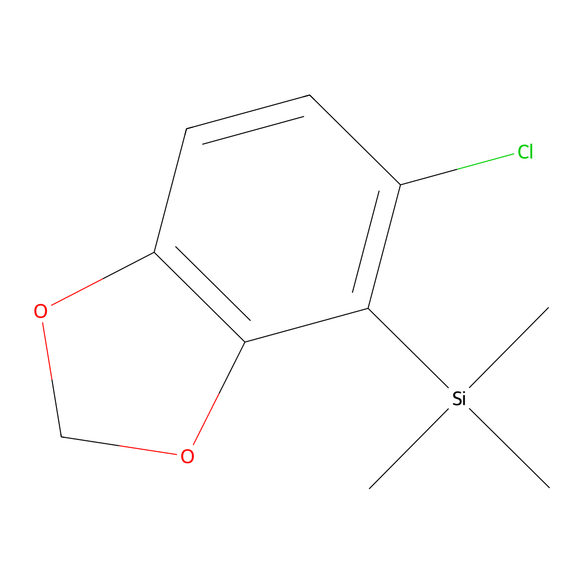 (5-Chlorobenzo[d][1,3]dioxol-4-yl)trimethylsilane molecular structure, CAS 2969385-32-6