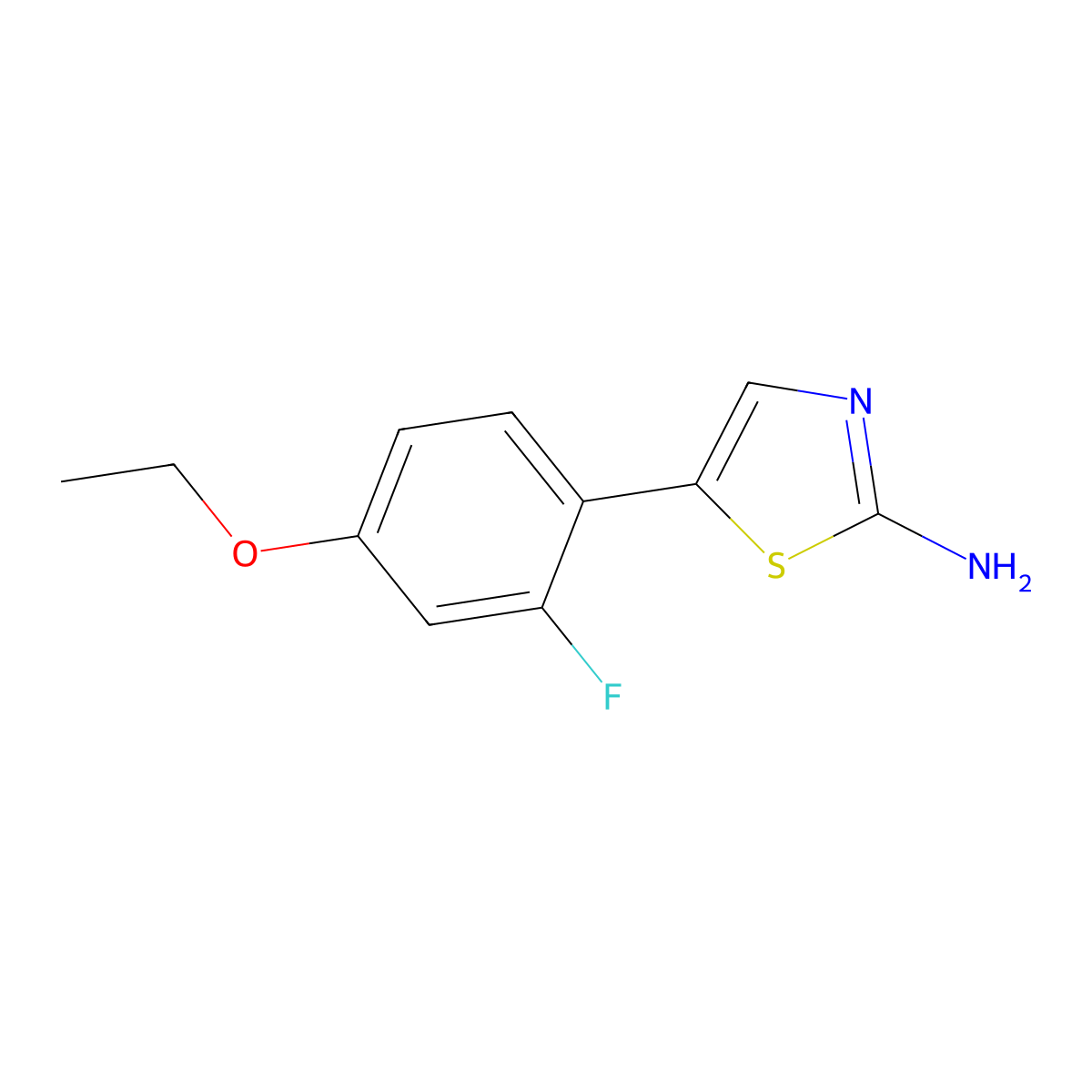 5-(4-Ethoxy-2-fluorophenyl)thiazol-2-amine molecular structure, CAS 2969385-80-4
