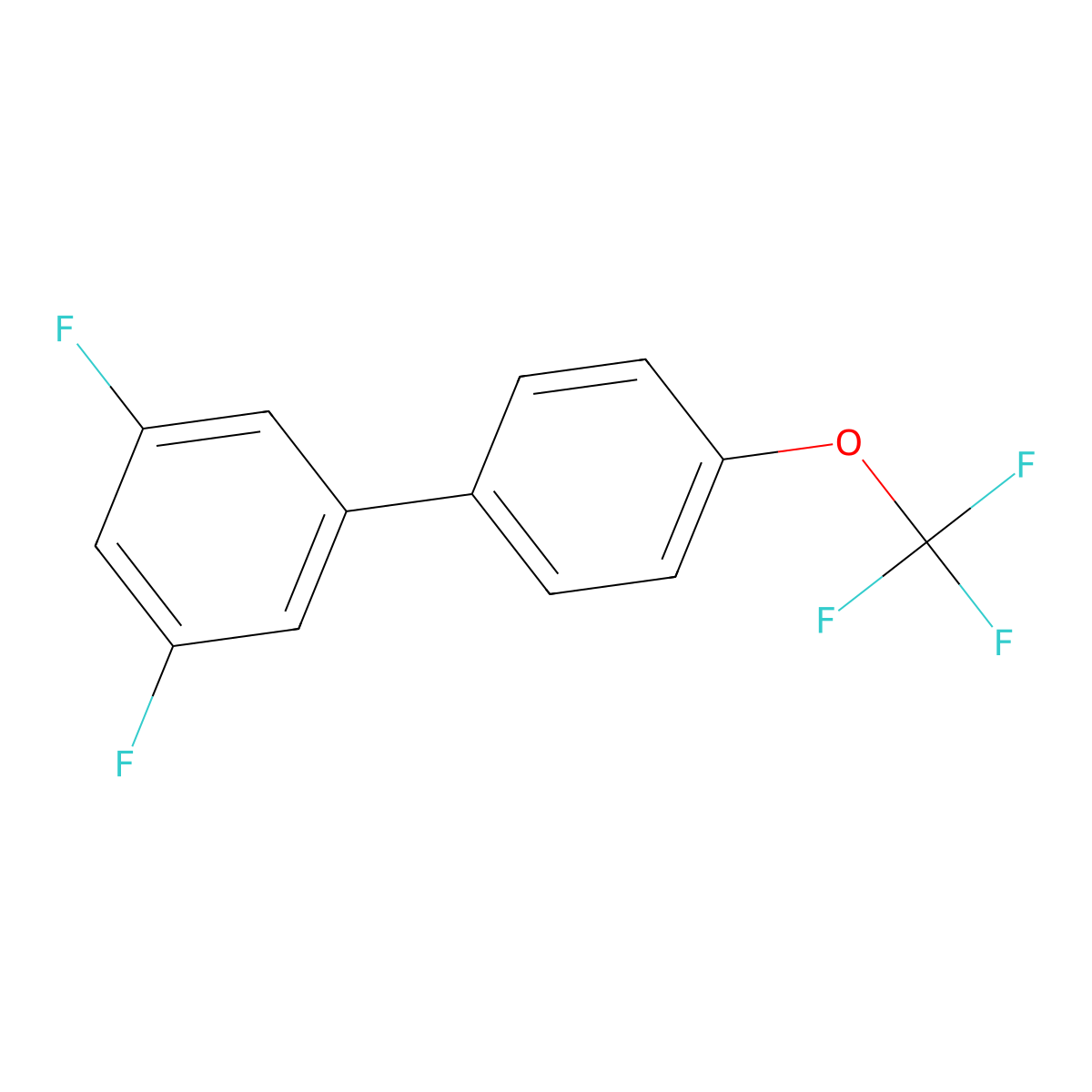 1,3-Difluoro-5-[4-(trifluoromethoxy)phenyl]benzene molecular structure, CAS 2969386-40-9