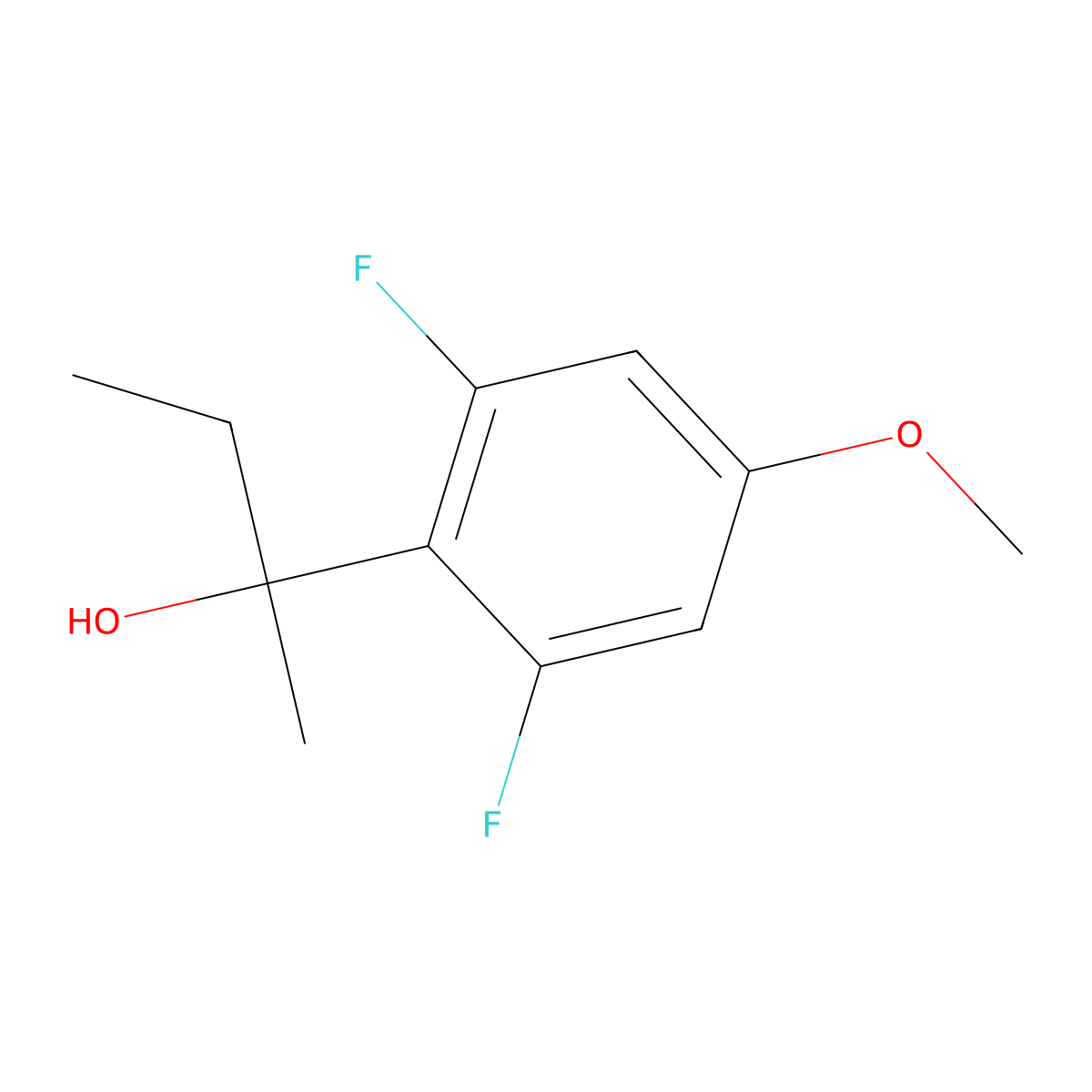 2-(2,6-Difluoro-4-methoxyphenyl)butan-2-ol molecular structure, CAS 2969388-86-9