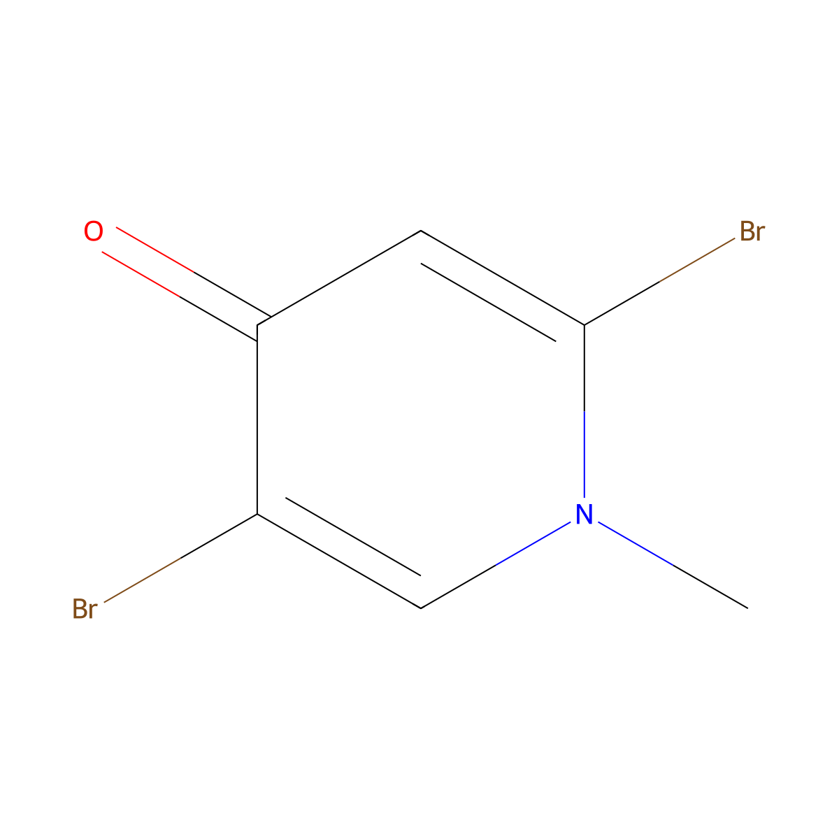 2,5-dibromo-1-methylpyridin-4(1H)-one molecular structure, CAS 2969389-57-7