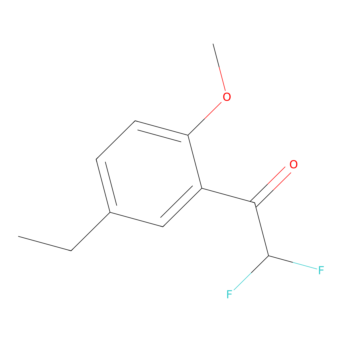 1-(5-Ethyl-2-methoxyphenyl)-2,2-difluoroethanone molecular structure, CAS 2969389-84-0