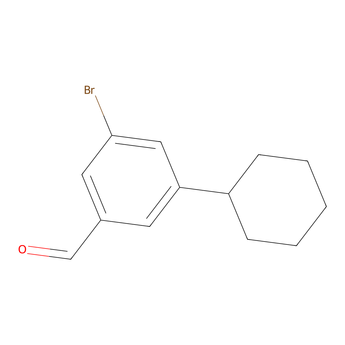 3-Bromo-5-cyclohexylbenzaldehyde molecular structure, CAS 2969390-46-1