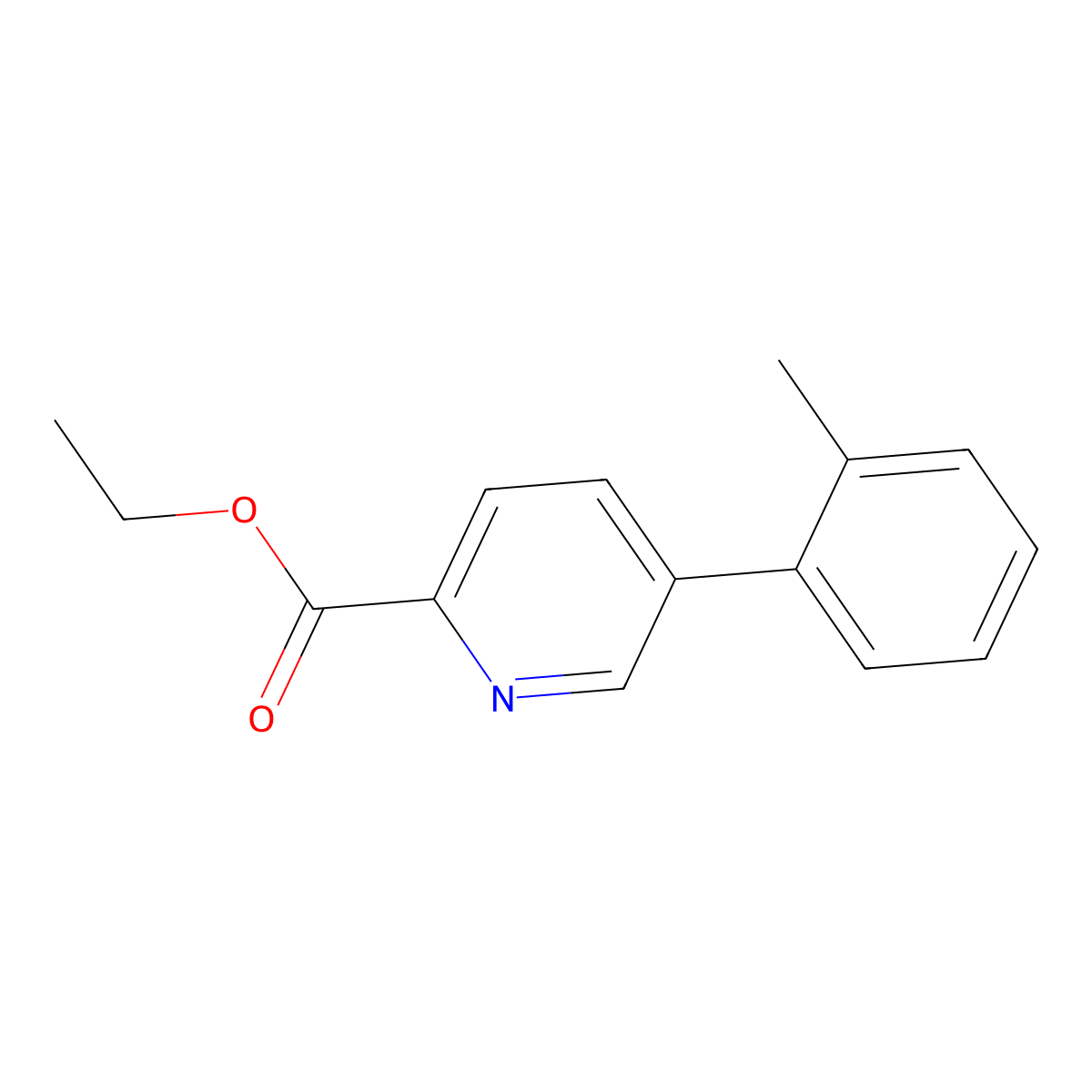 Ethyl 5-(o-tolyl)picolinate molecular structure, CAS 2969391-48-6