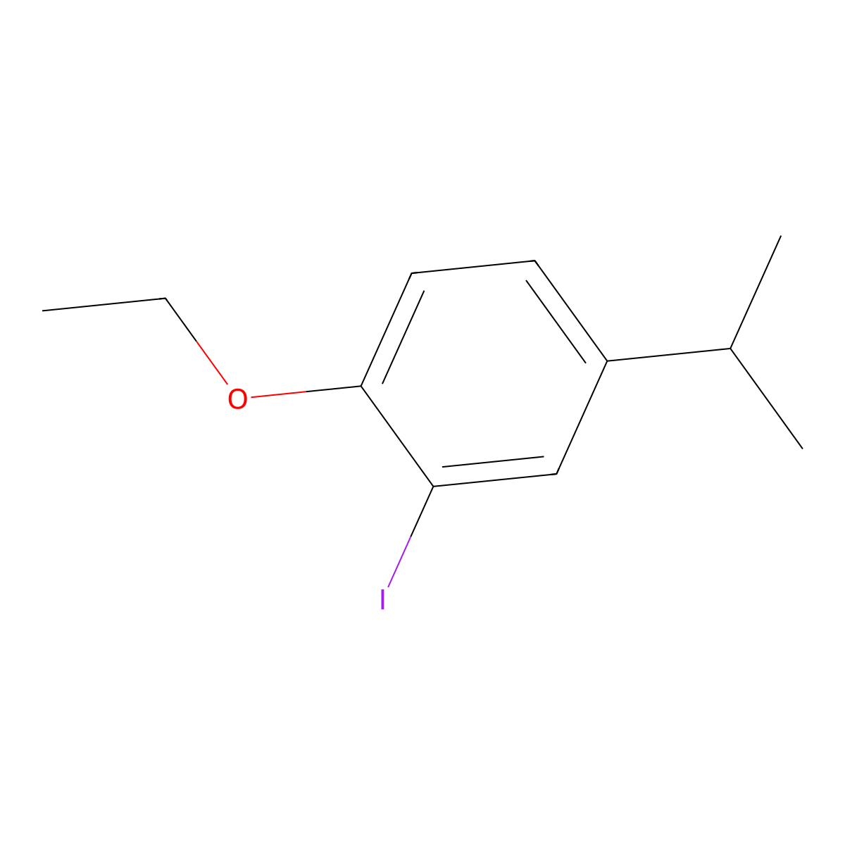 1-Ethoxy-2-iodo-4-isopropylbenzene molecular structure, CAS 2969395-20-6