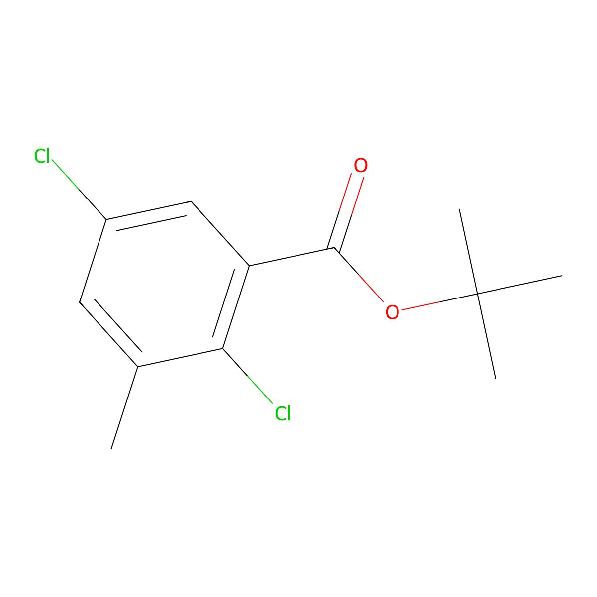 Tert-butyl 2,5-dichloro-3-methylbenzoate molecular structure, CAS 2969396-13-0