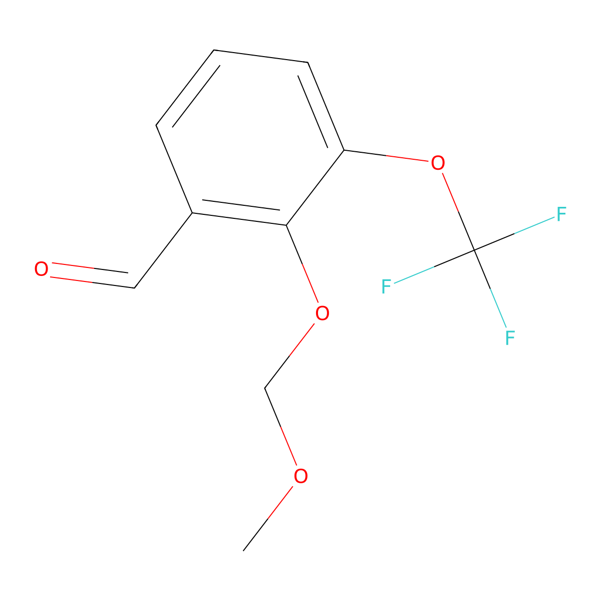 2-(Methoxymethoxy)-3-(trifluoromethoxy)benZaldehyde molecular structure, CAS 2969399-66-2