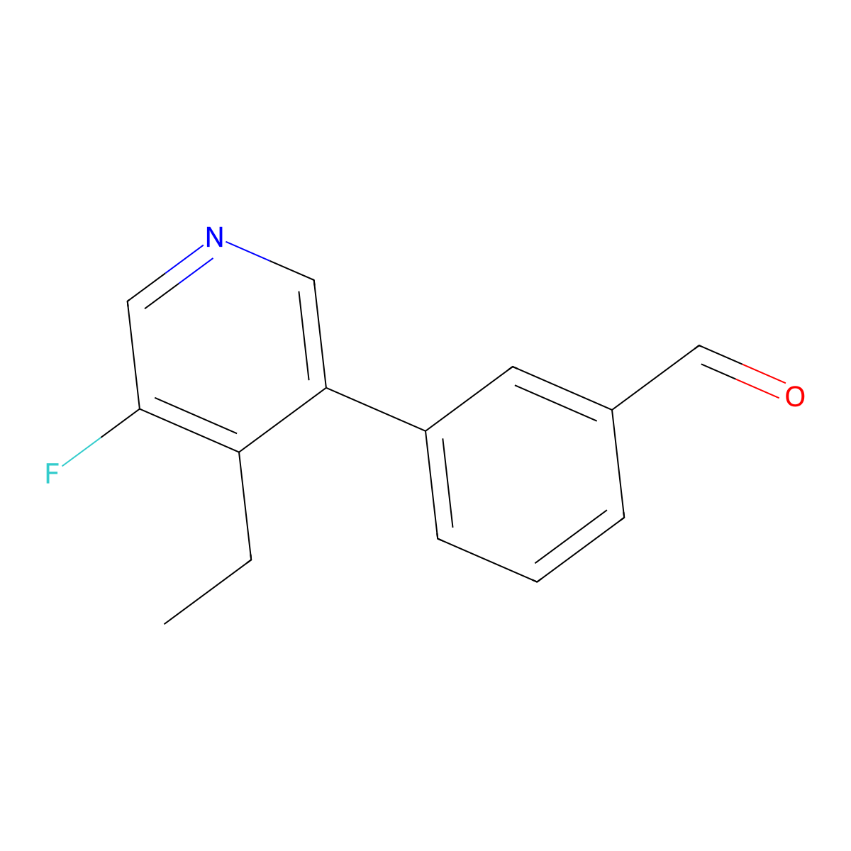 3-(4-Ethyl-5-fluoropyridin-3-yl)benzaldehyde molecular structure, CAS 2969402-08-0