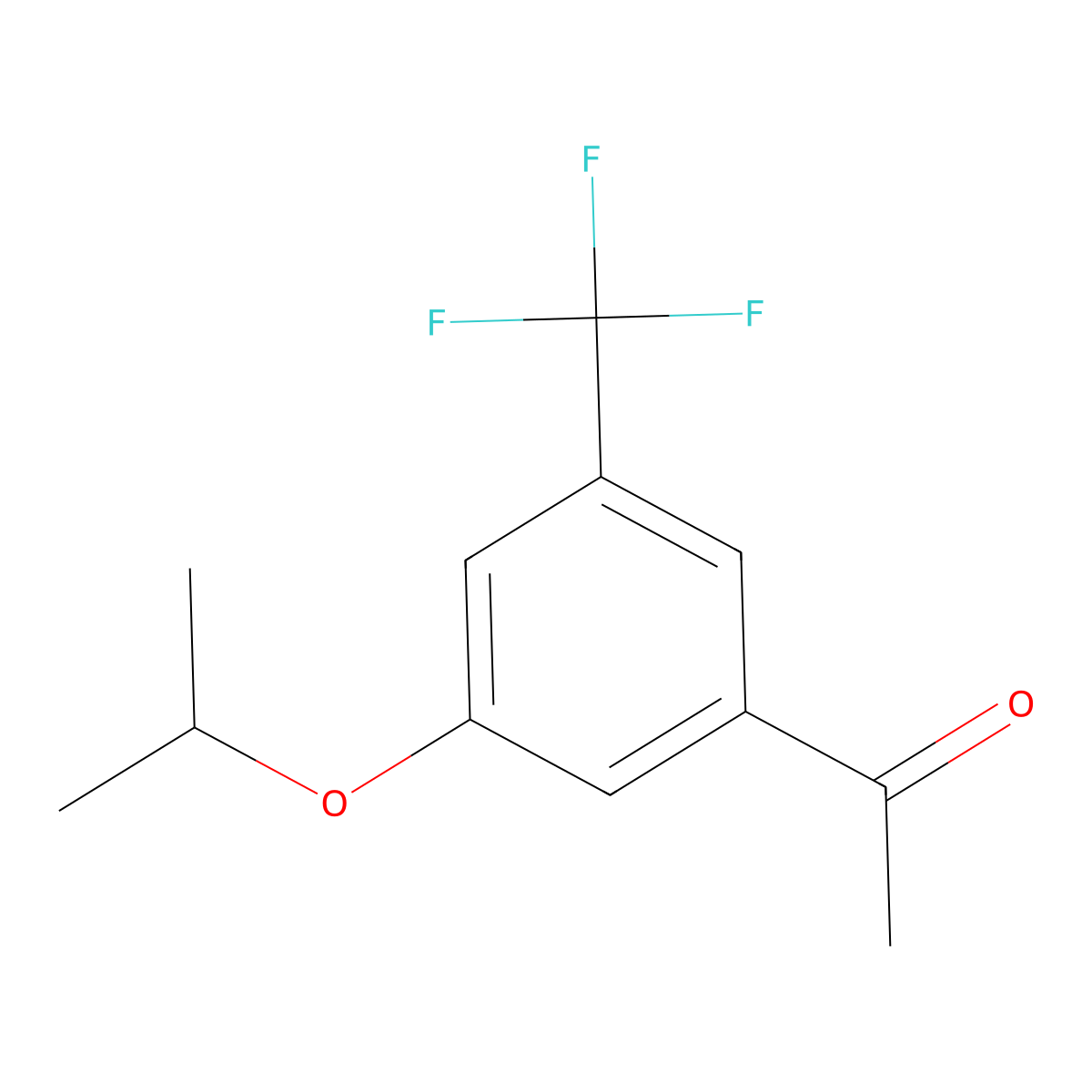 1-(3-Isopropoxy-5-(trifluoromethyl)phenyl)ethanone molecular structure, CAS 2969402-76-2