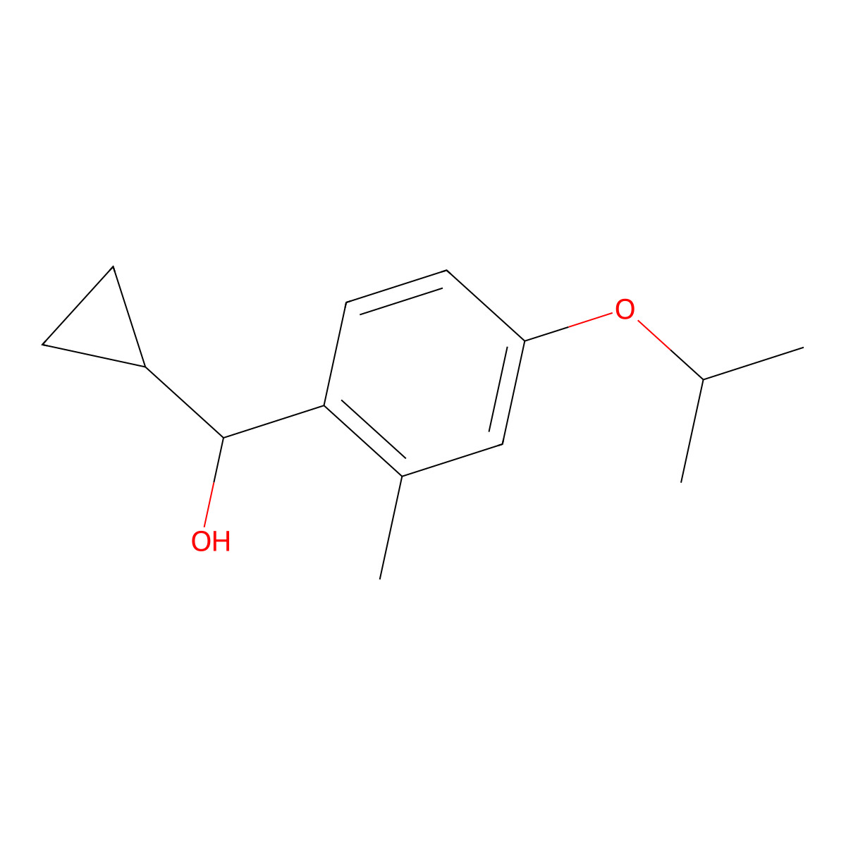 Cyclopropyl(4-isopropoxy-2-methylphenyl)methanol molecular structure, CAS 2969403-58-3