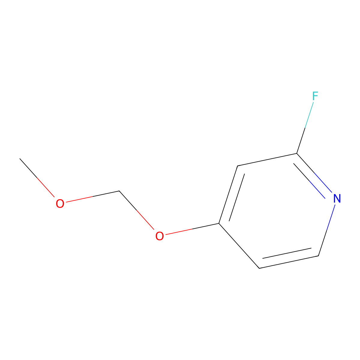 2-Fluoro-4-(methoxymethoxy)pyridine molecular structure, CAS 2969406-33-3