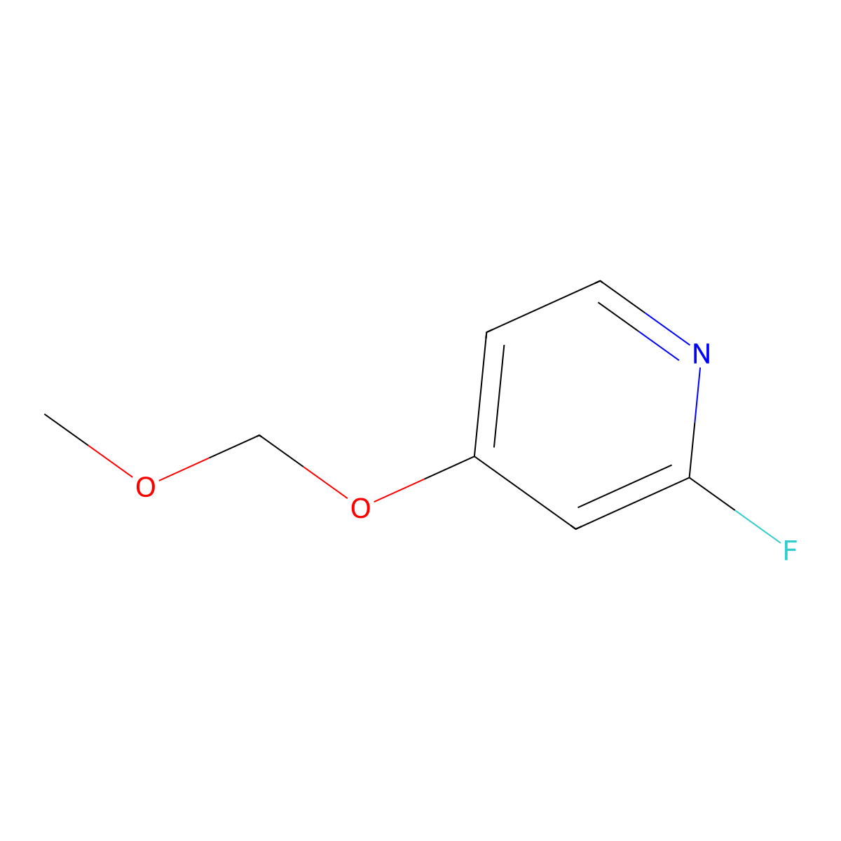 2-Fluoro-4-(methoxymethoxy)pyridine molecular structure, CAS 2969406-33-3