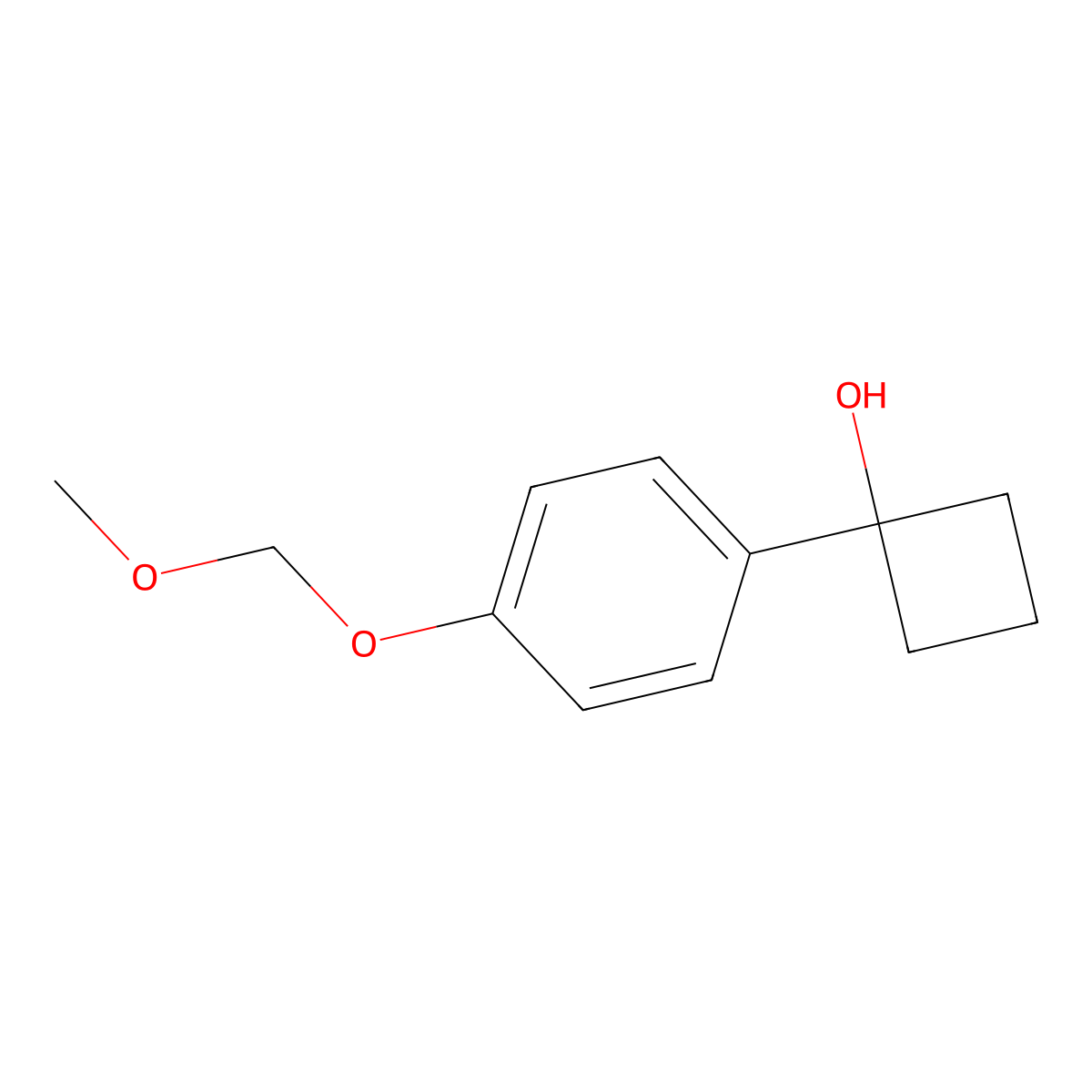 1-(4-(Methoxymethoxy)phenyl)cyclobutanol molecular structure, CAS 2969408-12-4