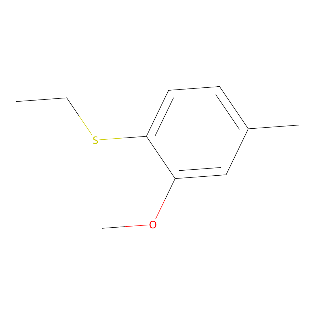 Ethyl(2-methoxy-4-methylphenyl)sulfane molecular structure, CAS 2969413-30-5